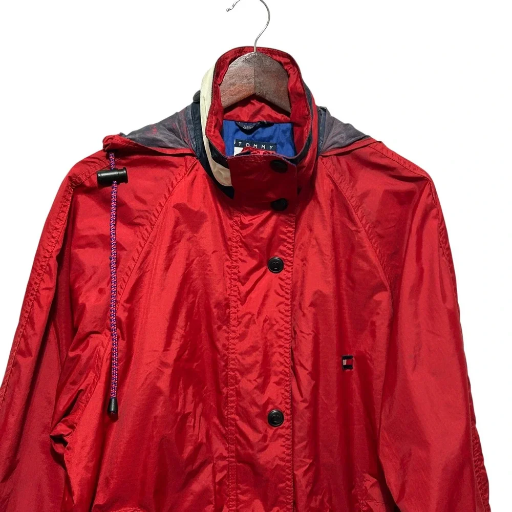 VTG Tommy Hilfiger Men‎ Windbreaker S Red Sailing Jacket 90s Y2K Gorpcore Preppy
